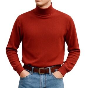 Vintage Woolrich Cotton Turtle Neck Long Sleeve Shirt Men’s M